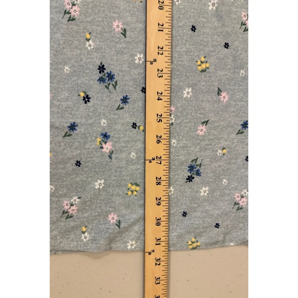 Croft & Barrow Pajama Set Women 4X Blue Floral Button Down Top Capri NEW